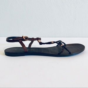 $5 SALE Nine West Braided Wooden Sandals